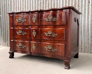 Franse Louis XV ladekast massief kersenhout