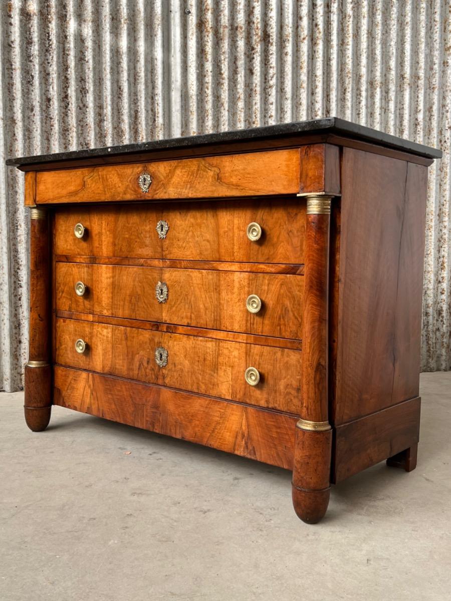 Frans Empire notenhouten commode comm-2269 - Commodes of ladekasten - Verkoop Van Tol Antiek